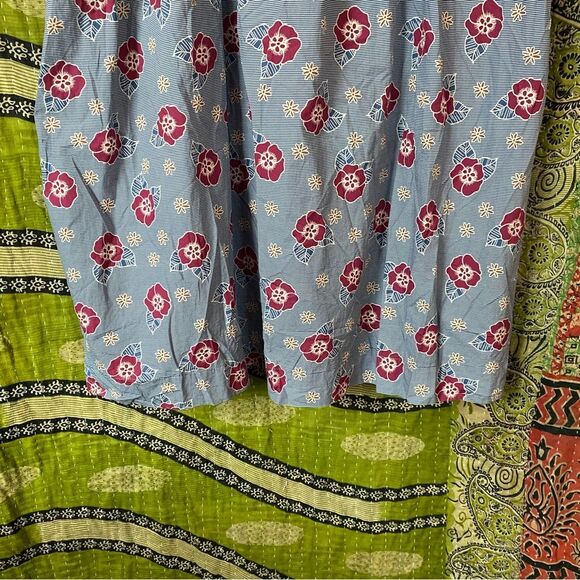 Carleen x Anthropologie Floral Michel Tent Tunic Midi Dress Size Extra Small - Picture 7 of 16